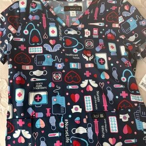 Koi Basics NurseLife Scrub Top - Multicolor